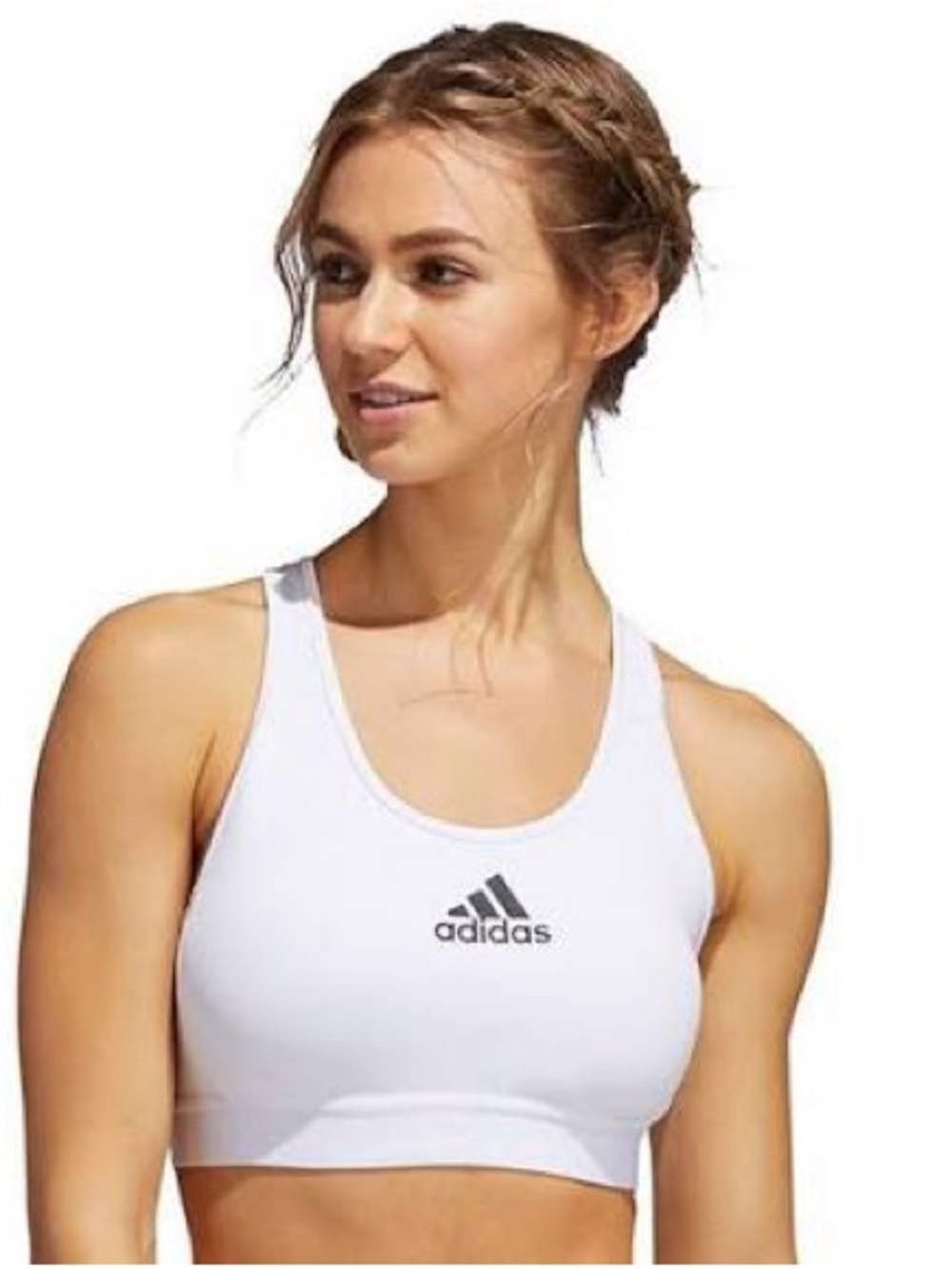 Adidas White Racerback Sports Bra (LIKE NEW)